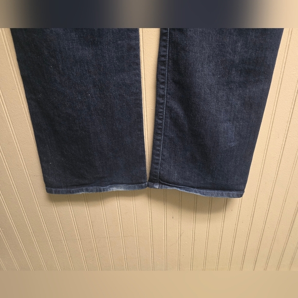 7 For All Mankind Mens Bootcut Jeans 36x32 Stretch Denim Whiskered Dark Blue - Picture 16 of 16